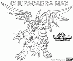 desenho de Chupacabra Max, Invizimals Nova dimensão para colorir
