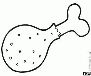 desenho de Um churrasco de frango para colorir