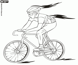 desenho de Ciclismo de estrada e ciclismo de pista para colorir