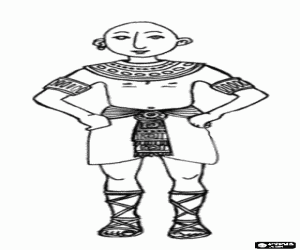 desenho de Cidadão do Egito antigo para colorir