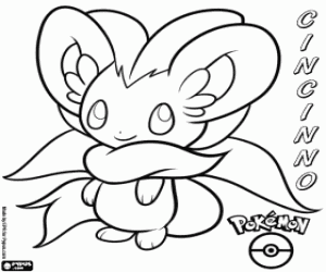 desenho de Cinccino, Pokémon normal para colorir