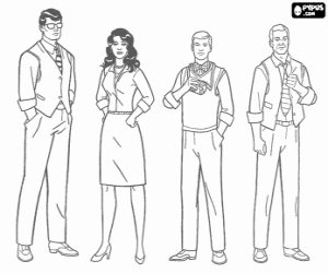 desenho de Clark Kent e os jornalistas para colorir