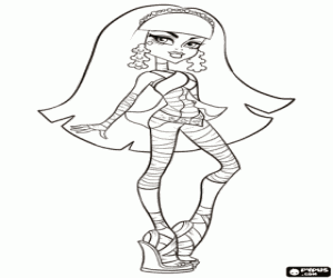 desenho de Cleo de Nile de Monster High para colorir
