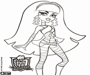 desenho de Cleo de Nile, Monster High para colorir