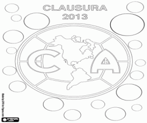 desenho de Club América, Clausura México 2013 para colorir