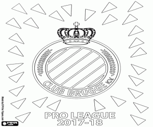 desenho de Club Brugge KV, Pro League 2017-2018 para colorir