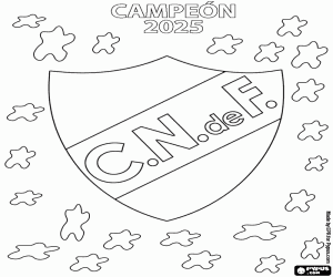 desenho de Club Nacional, campeão de 2025 para colorir