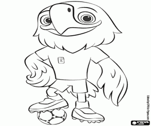 desenho de Clutch, mascote da Copa do Mundo dos EUA 2026 para colorir