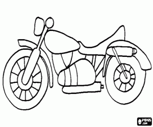 desenho de Clássico moto estrada para colorir