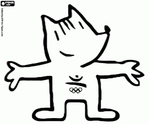 desenho de Cobi, o mascote de Barcelona 1992 para colorir