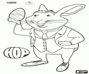 desenho de O coelhinho da Páscoa atual para colorir