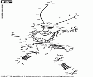 desenho de Coelho da Páscoa, ponto a ponto para colorir