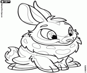 desenho de Um coelho de Neopets, Cybunny para colorir