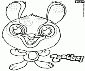 desenho de Coelho Zooble de Petagonia para colorir