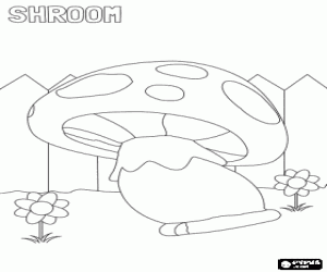 desenho de O cogumelo Shroom, um amigo de Gnomeo para colorir