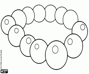 desenho de Um colar budista de madeira para colorir