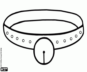 desenho de Colar com guizo para colorir