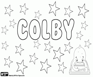 desenho de Colby, nome inglês para colorir