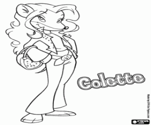 desenho de Colette, uma amiga de Tea Stilton para colorir