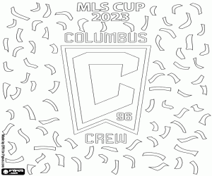desenho de Columbus Crew, Copa da MLS 2023 para colorir