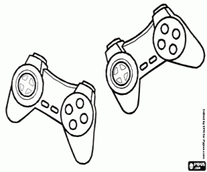 desenho de Comandos de video jogo para colorir