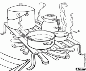 desenho de Comida para exploradores para colorir