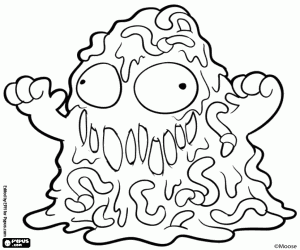 desenho de Compost Monster, Trash Pack para colorir