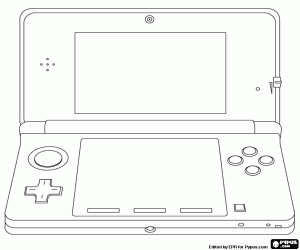 desenho de Console de jogo eletrônico portátil para colorir