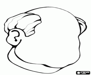 desenho de Contorno da cabeça humana sem rosto para colorir