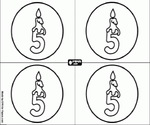 desenho de Convite para minha festa de 5 anos para colorir