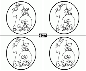 desenho de Convites para a festa de dez anos para colorir