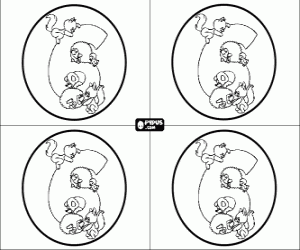 desenho de Convites festa de seis anos para colorir