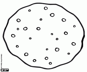 desenho de Cookie, biscoito de chocolate para colorir