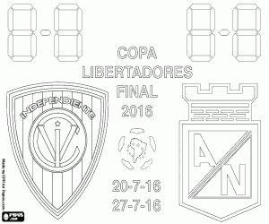 desenho de Copa Libertadores de 2016, a final para colorir