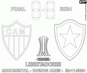 desenho de Copa Libertadores, final 2024 para colorir
