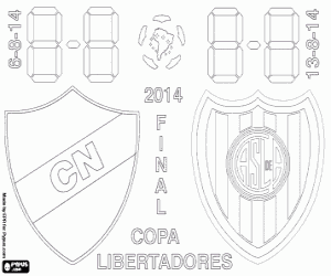 desenho de Copa Libertadores Final de 2014 para colorir