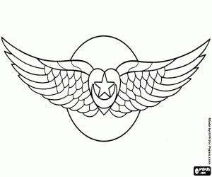 desenho de Um coração alado, o símbolo sufi para colorir