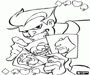 desenho de Coringa, o inimigo do Batman para colorir