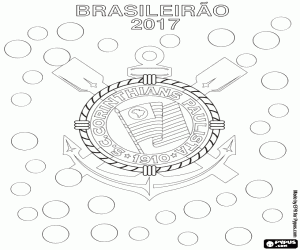 desenho de Corinthians, Brasileirão 2017 para colorir