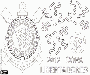 desenho de Corinthians, Copa Libertadores 2012 para colorir