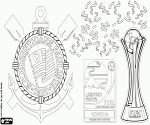 desenho de Corinthians, Copa Mundial de Clubes 2012 para colorir