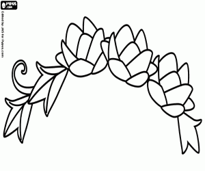 desenho de Uma coroa das flores para colorir