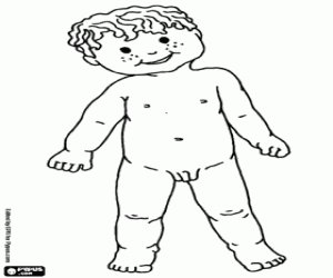 desenho de Corpo de um menino para colorir