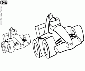 desenho de Corrida de F1 para colorir