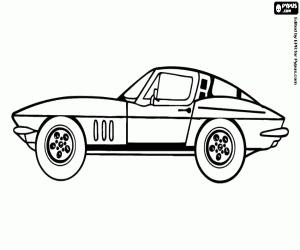 desenho de Corvette, um carro Chevrolet para colorir