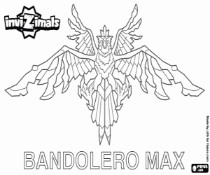 desenho de Um corvo Invizimal Bandolero Max para colorir