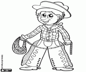 desenho de Cowboy para colorir
