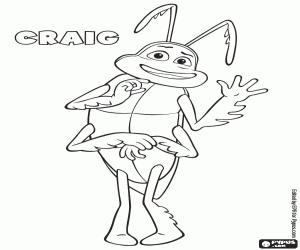 desenho de Craig, um inseto engraçado para colorir