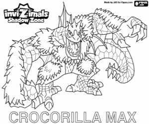desenho de Crocorilla Max, Invizimals Nova dimensão para colorir