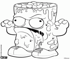 desenho de Crud can, Trash Pack para colorir